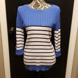 Striped sweater button cuff - 337
